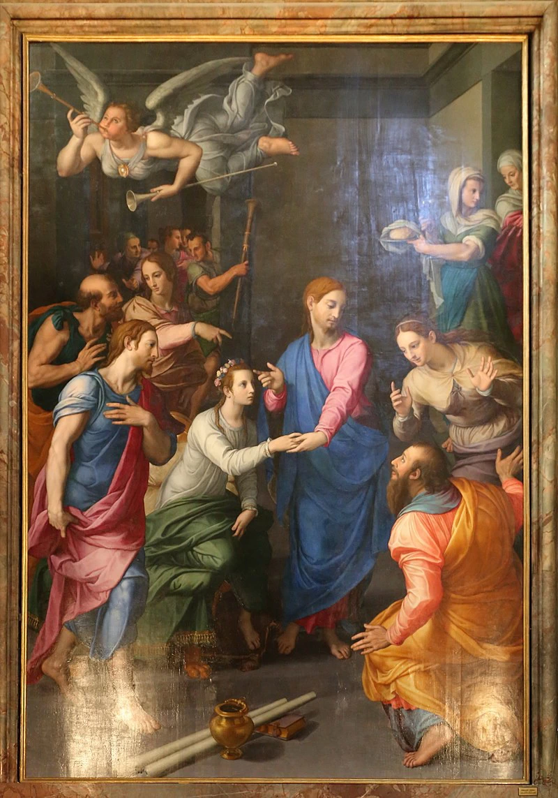  76-Resurrezione della figlia di Giairo-Gaddi Chapel, Santa Maria Novella, Florence